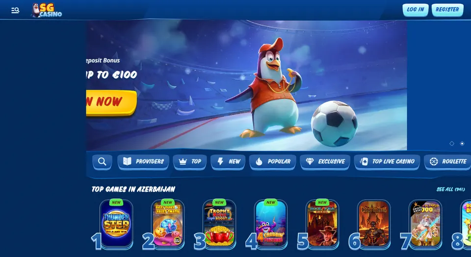 Homepage di SGCasino